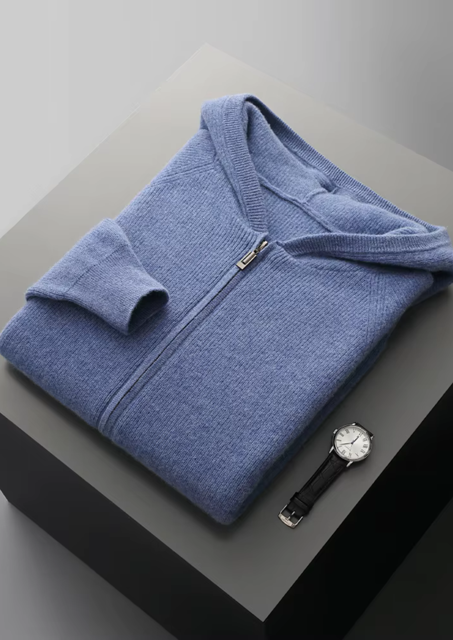 MERINO RIBBED ZIPPER