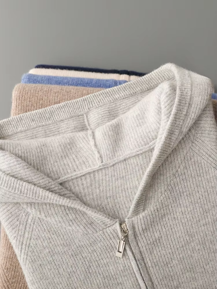 MERINO RIBBED ZIPPER